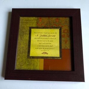 NEW CARPENTREE 1 Samuel 2: 35 Wooden Glass Frame Verse Decor
